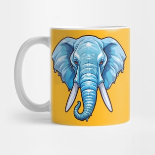 Blue ice elephant head Mug